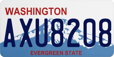 WA license plate AXU8208