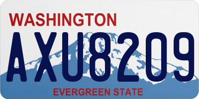 WA license plate AXU8209