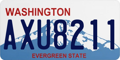 WA license plate AXU8211