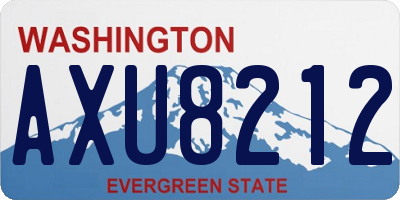 WA license plate AXU8212