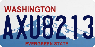 WA license plate AXU8213