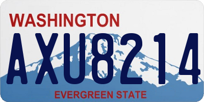 WA license plate AXU8214