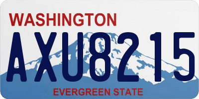 WA license plate AXU8215