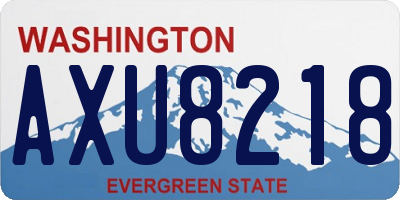 WA license plate AXU8218