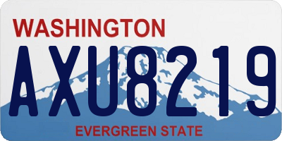 WA license plate AXU8219
