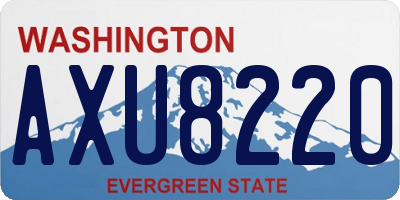 WA license plate AXU8220