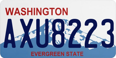 WA license plate AXU8223