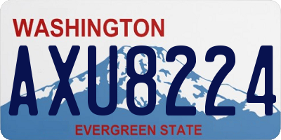 WA license plate AXU8224