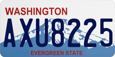 WA license plate AXU8225