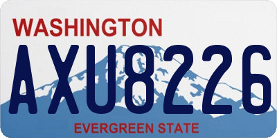 WA license plate AXU8226