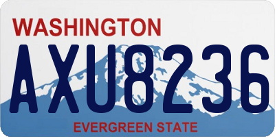 WA license plate AXU8236