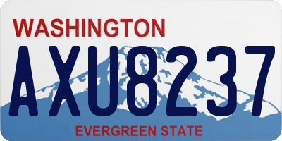 WA license plate AXU8237