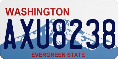 WA license plate AXU8238