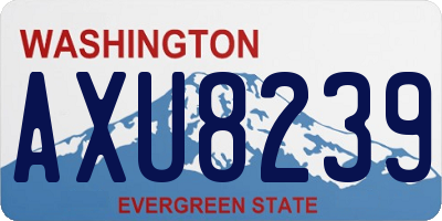 WA license plate AXU8239