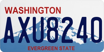 WA license plate AXU8240