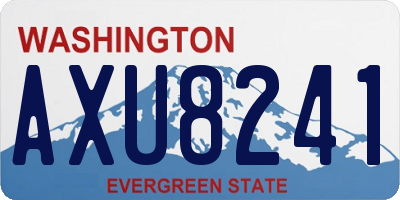 WA license plate AXU8241