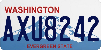 WA license plate AXU8242