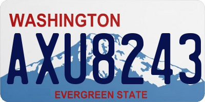 WA license plate AXU8243
