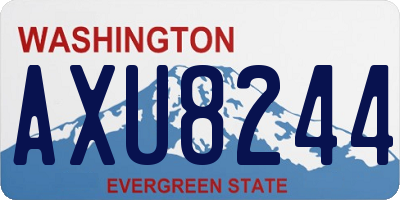 WA license plate AXU8244