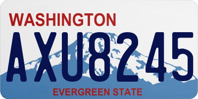 WA license plate AXU8245