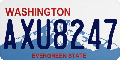WA license plate AXU8247
