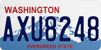 WA license plate AXU8248