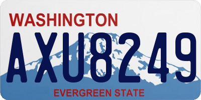 WA license plate AXU8249