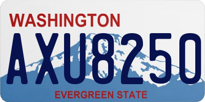 WA license plate AXU8250