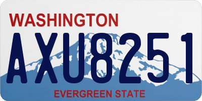 WA license plate AXU8251