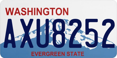 WA license plate AXU8252