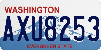 WA license plate AXU8253