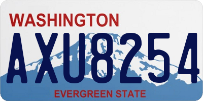 WA license plate AXU8254