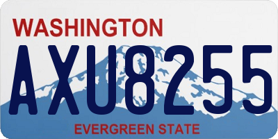 WA license plate AXU8255