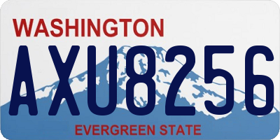 WA license plate AXU8256