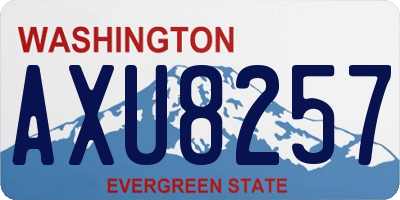 WA license plate AXU8257