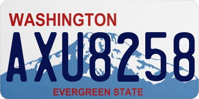WA license plate AXU8258
