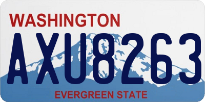 WA license plate AXU8263