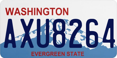 WA license plate AXU8264