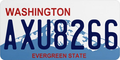WA license plate AXU8266