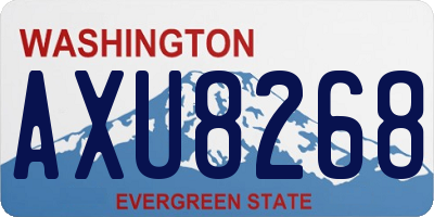 WA license plate AXU8268