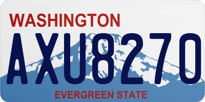 WA license plate AXU8270
