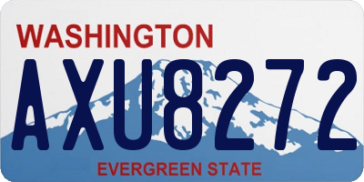 WA license plate AXU8272