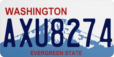 WA license plate AXU8274