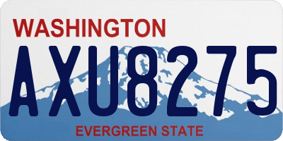 WA license plate AXU8275