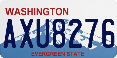 WA license plate AXU8276