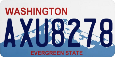 WA license plate AXU8278