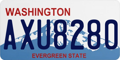 WA license plate AXU8280
