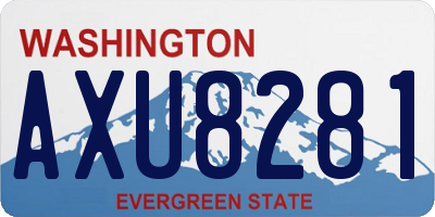 WA license plate AXU8281
