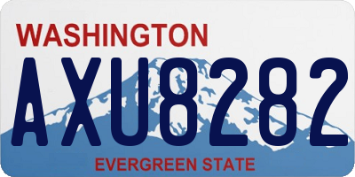 WA license plate AXU8282