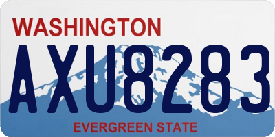 WA license plate AXU8283